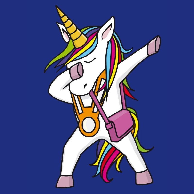 Einhorn Kindergartenbändel und Tasche