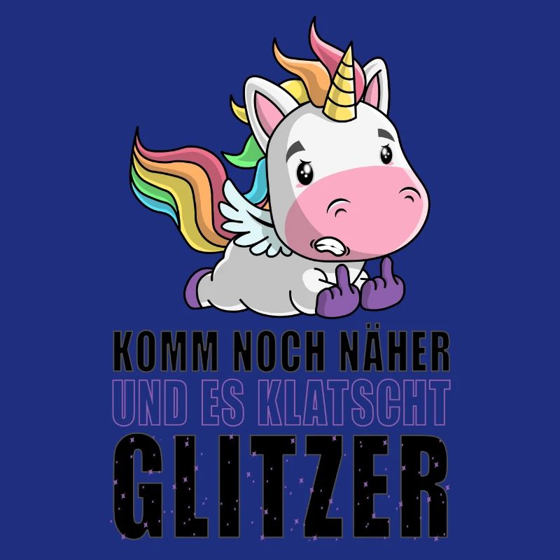 Noch näher es klatscht Glitzer Einhorn Geschenk