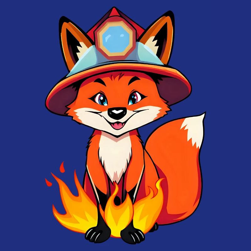 Enigmatic Fox in a Blazing Hat