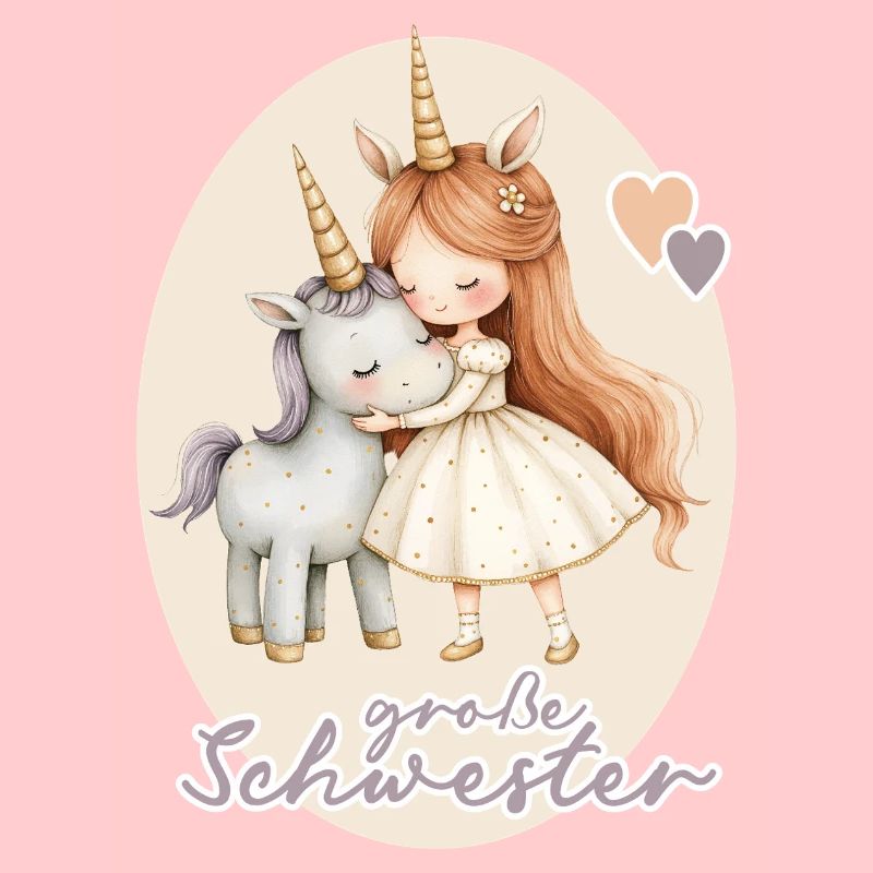 Grosse Schwester Maedchen Einhorn 2