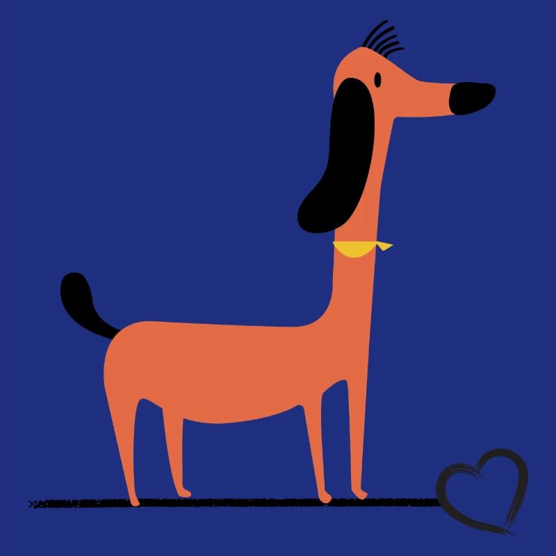 Dachshund Comic-Dackel Teckel-Love Dackel