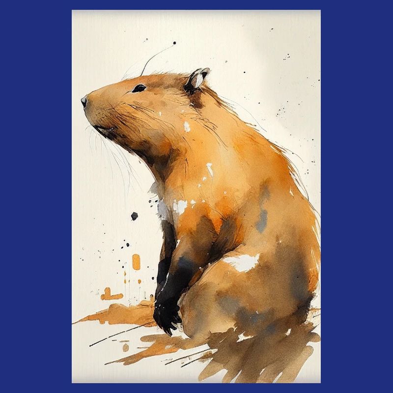 Capybara capybara Capybaras drawn