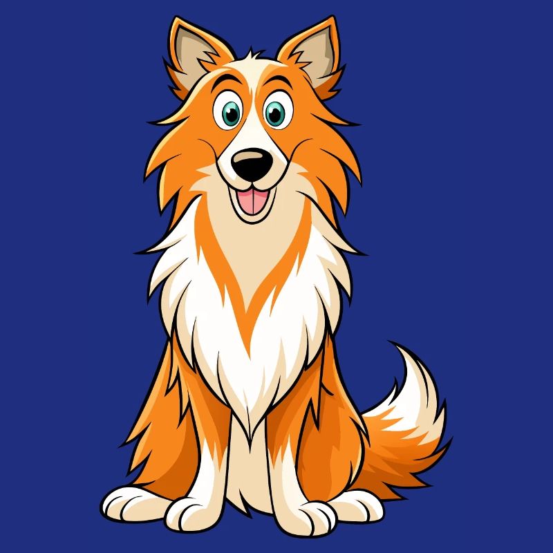 Art numérique Collie Expression douce