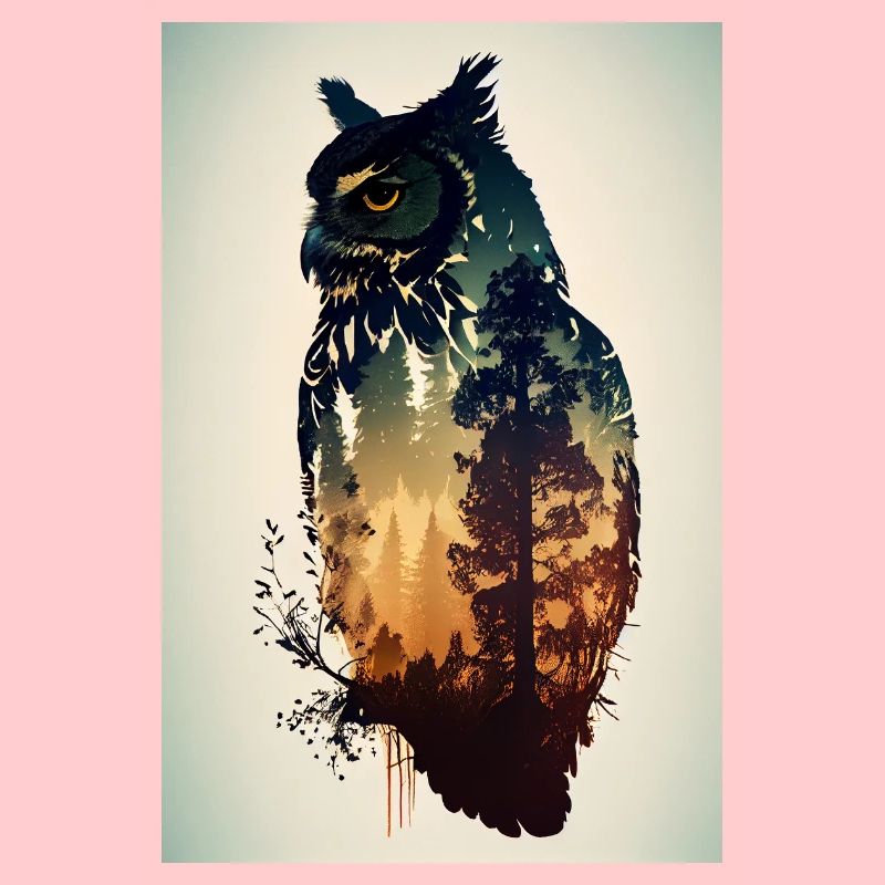 Eule Vogel Tier Eulen Silhouette