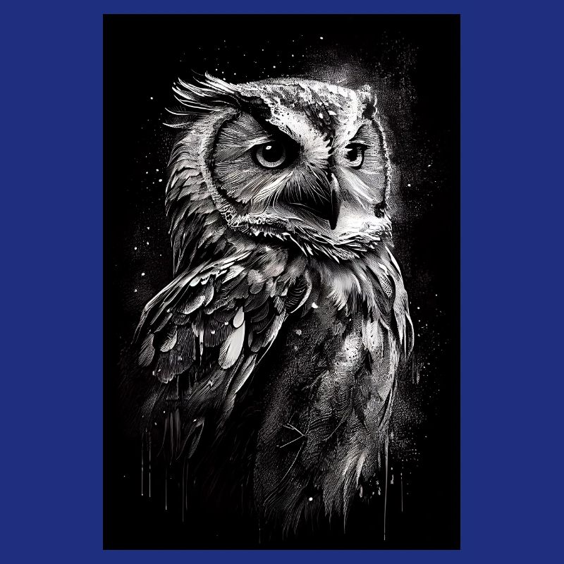 Eule Vogel Tier Eulen Drawn