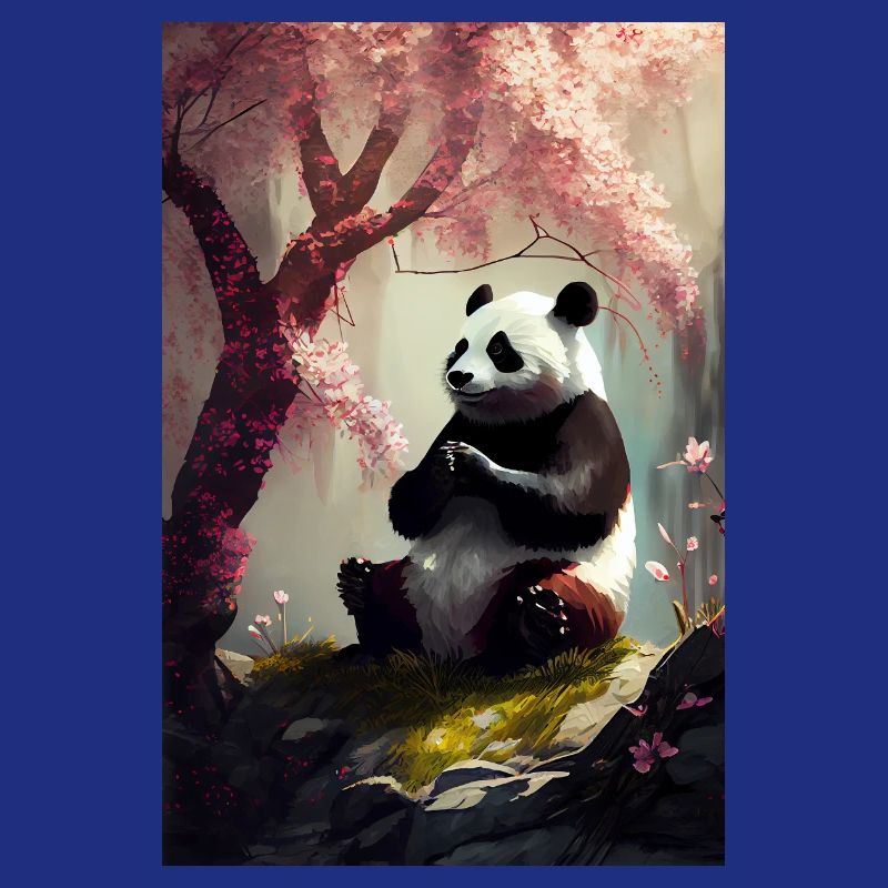 Pandabär Panda Tier Pandas Cherry Tree