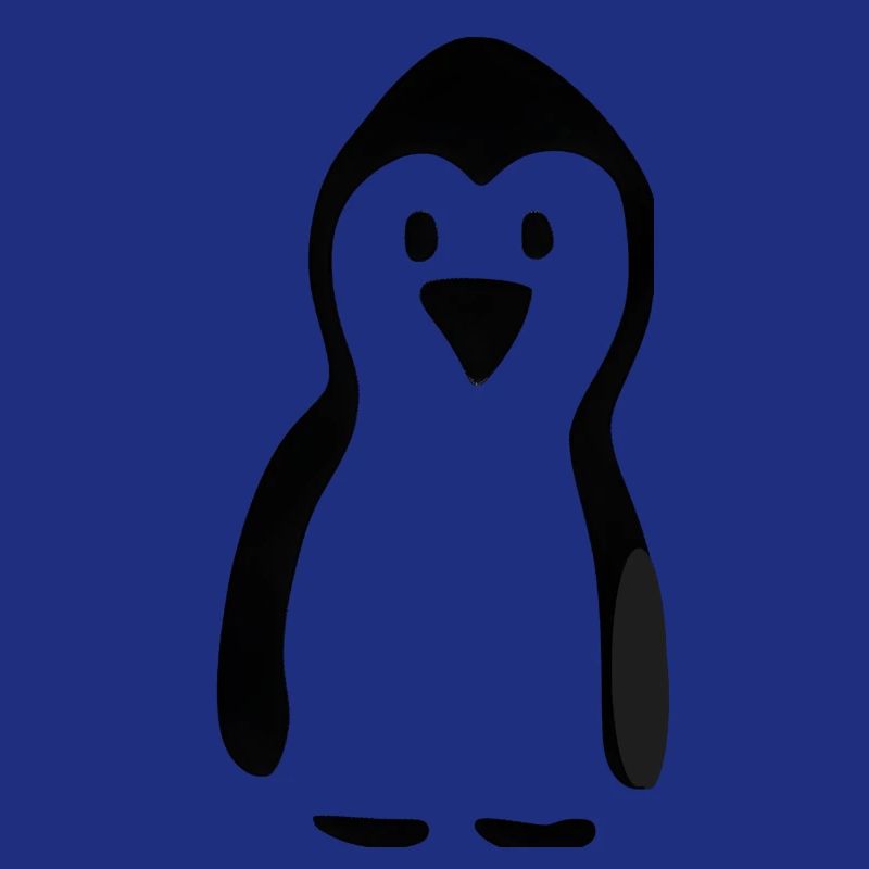 Pingouin simplement en noir et blanc