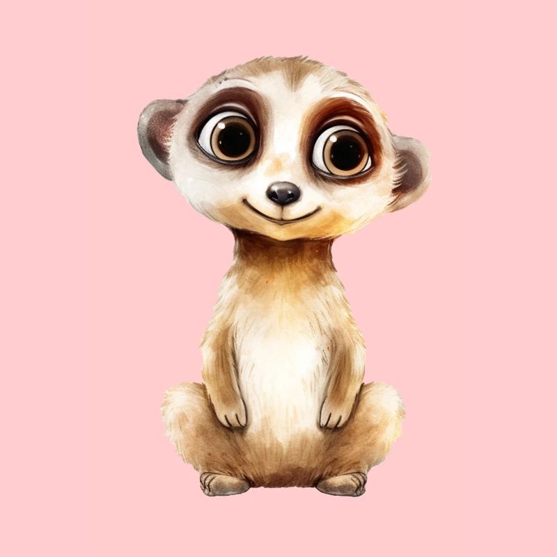 Suricate Dessin Aquarelle
