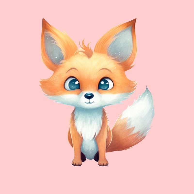 Fuchs Putzig Waldtier Wasserfarben