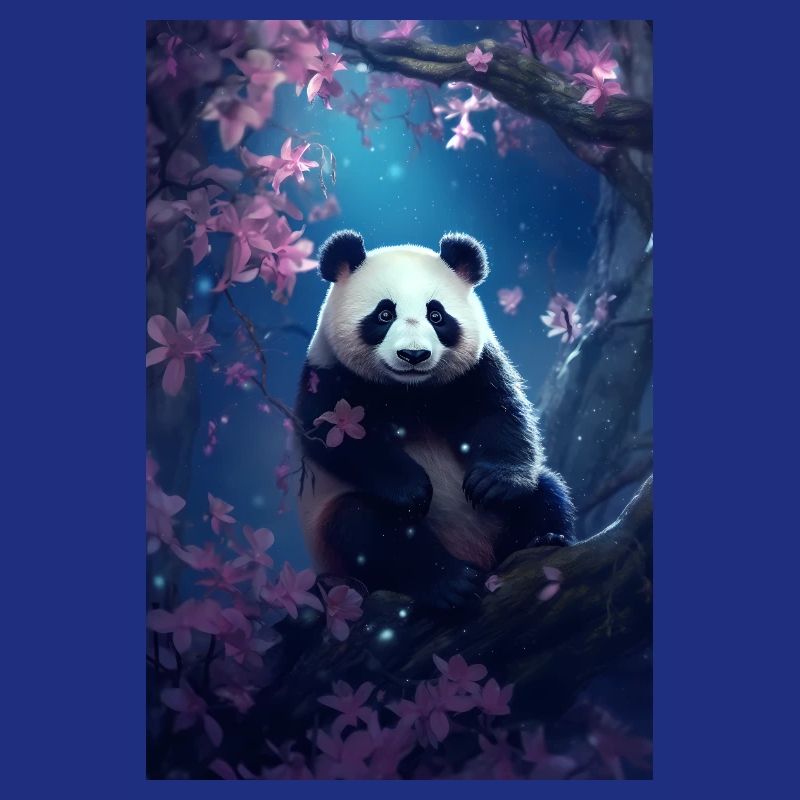 Pandabär Panda Tier Pandas Cherry Tree