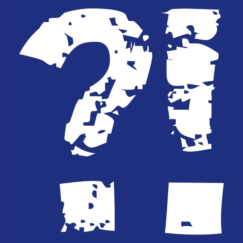 Question mark exclamation mark comic style.