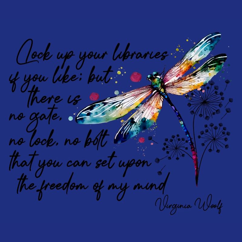 Conception de la citation de la liberté de Virginia Woolf