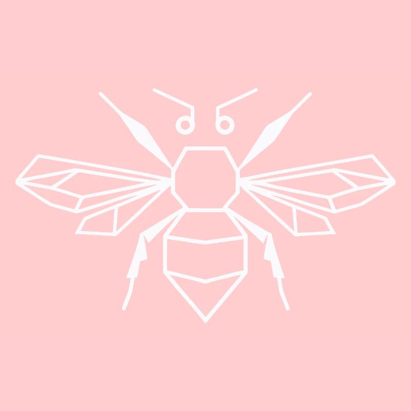 Geometrische Biene – Polygon Tierdesign