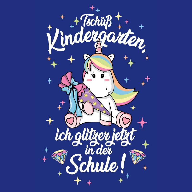 Tschüss Kindergarten Einhorn Einschulung