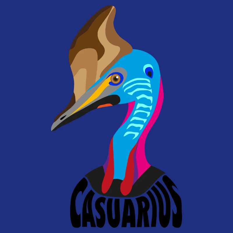 Cassowary, Casuarius oder Cassowary in flachen Farben.