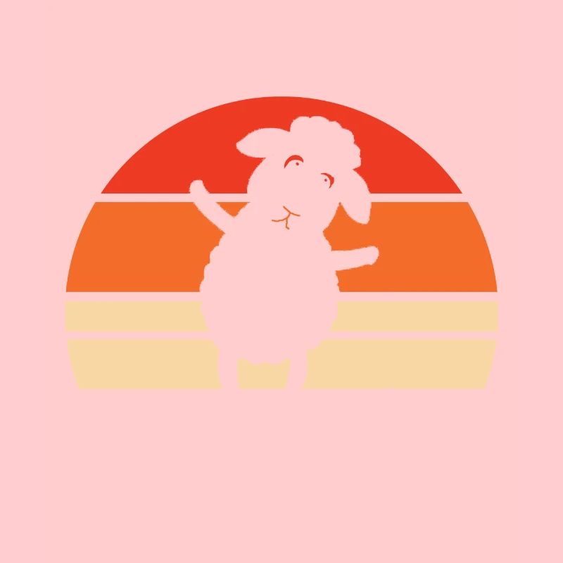 retro sheep sun