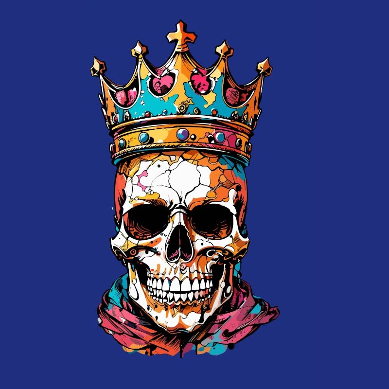 Totenkopf mit Krone