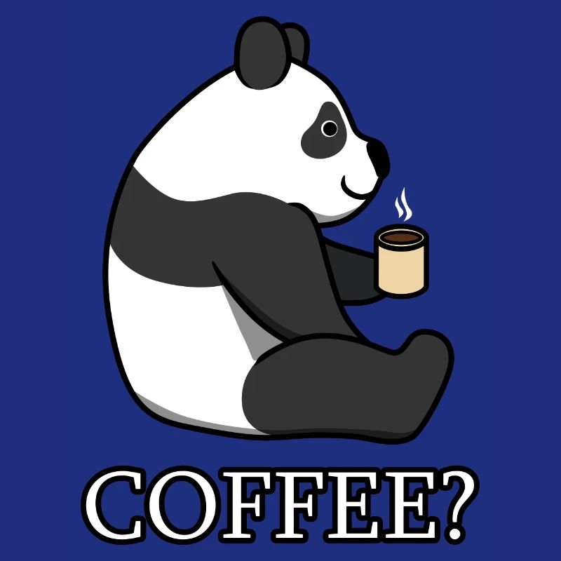 Ironic Panda Coffee Work Monday Office