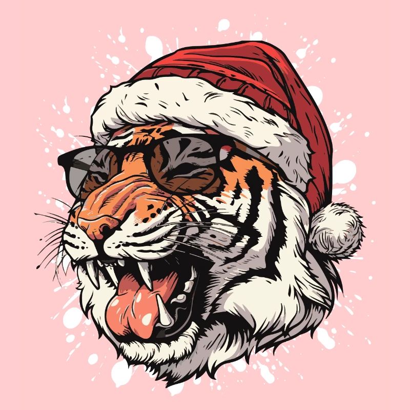 Tiger Christmas Funny