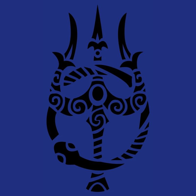 Trident de Poséidon avec ouroboros