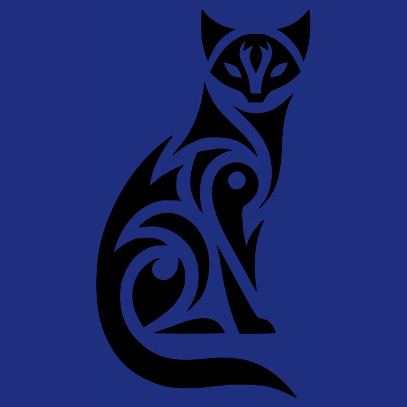 Cats illustration with tribal patterns
