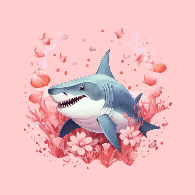 Shark Love Bubbles Valentinstag Unterwasser