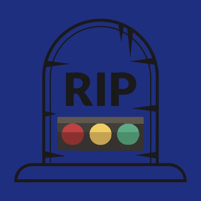 Traffic light Rest in Peace RIP