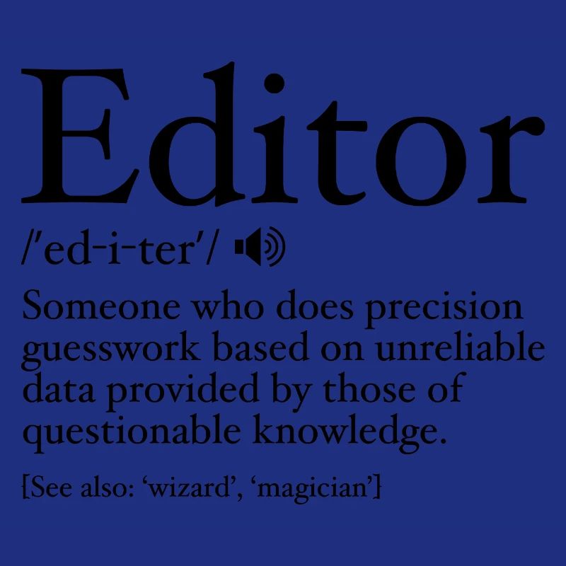 Lustige Editor-Definition Editor-Definition - Editor