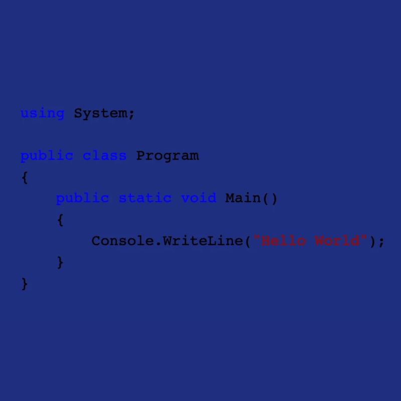 C# .NET Code Hello World Programmierer Geschenk