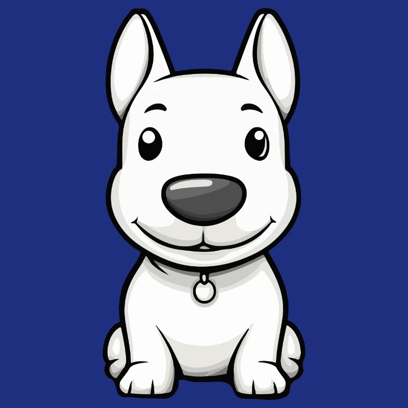 Bull Terrier Hund Comic Niedlich