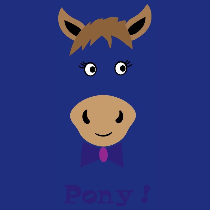 Pony mit blauer Fliege
