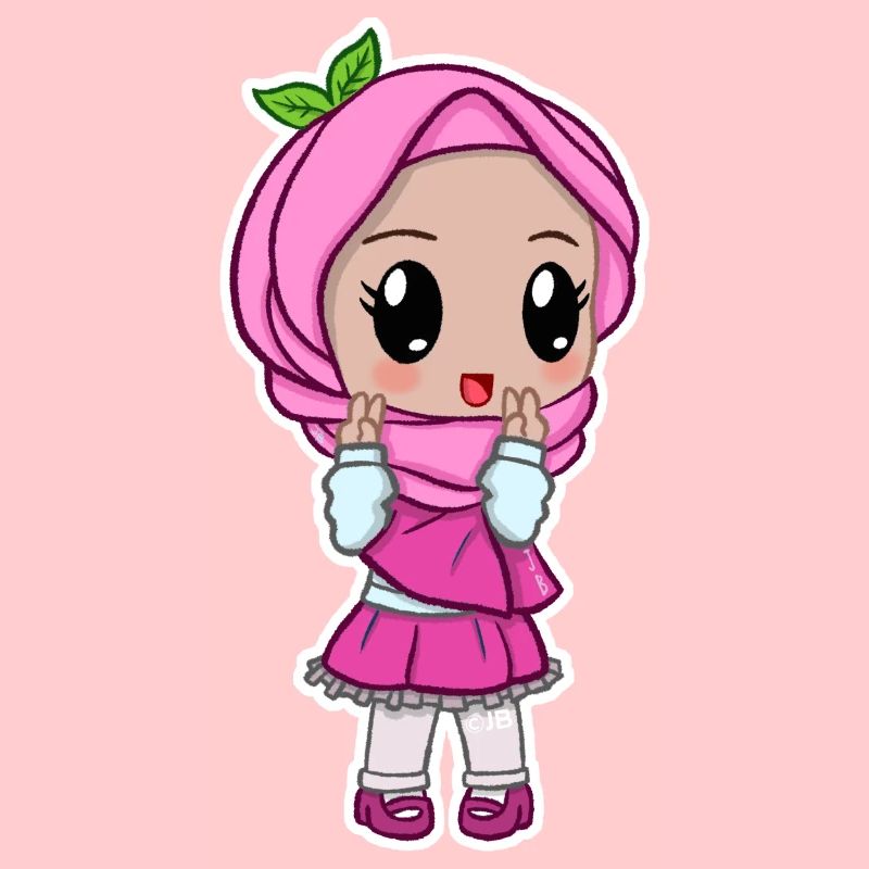 Süßes Mädchen in rosa Hijab