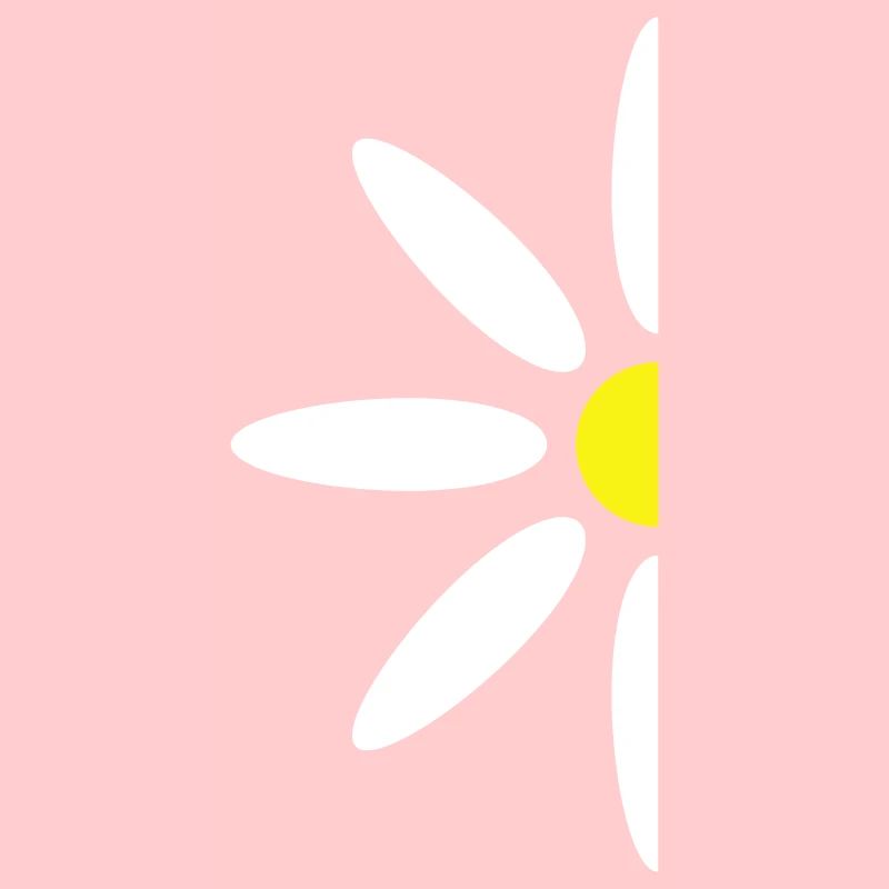 Small Daisy Half Flower White Decorative Beautiful