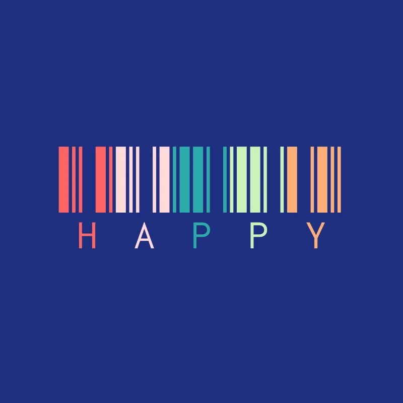 Strichcode "Happy"
