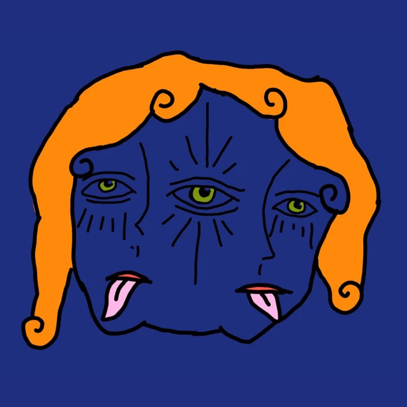 Psychedelisches Gesicht
