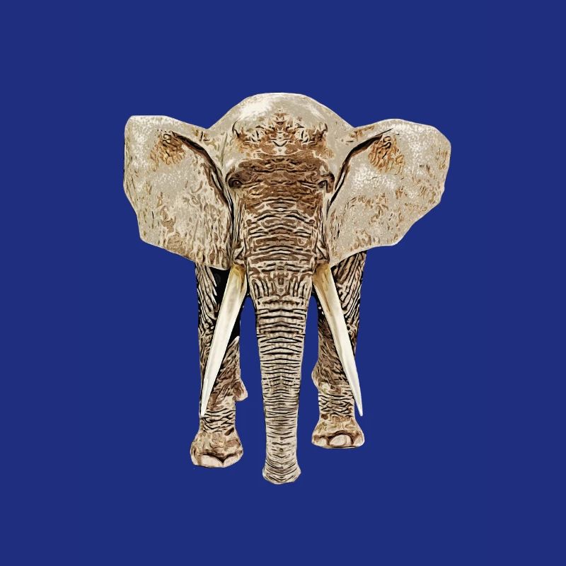 Éléphant de face