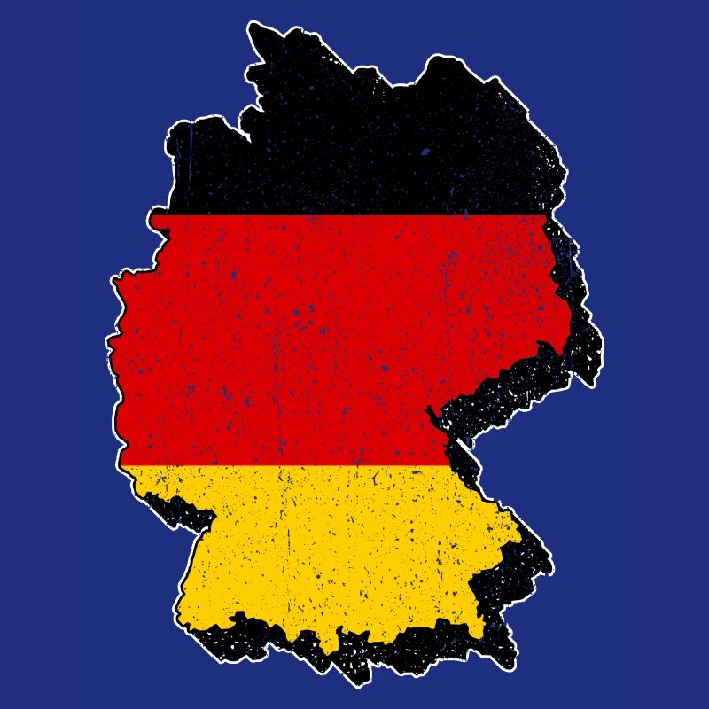 Germany map with flag