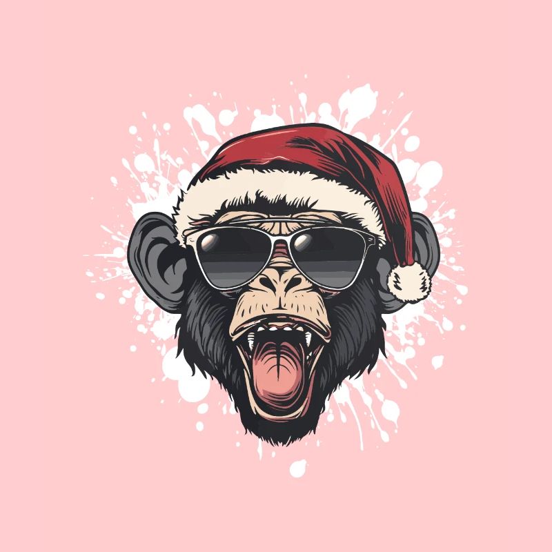 Singe Noël Drôle