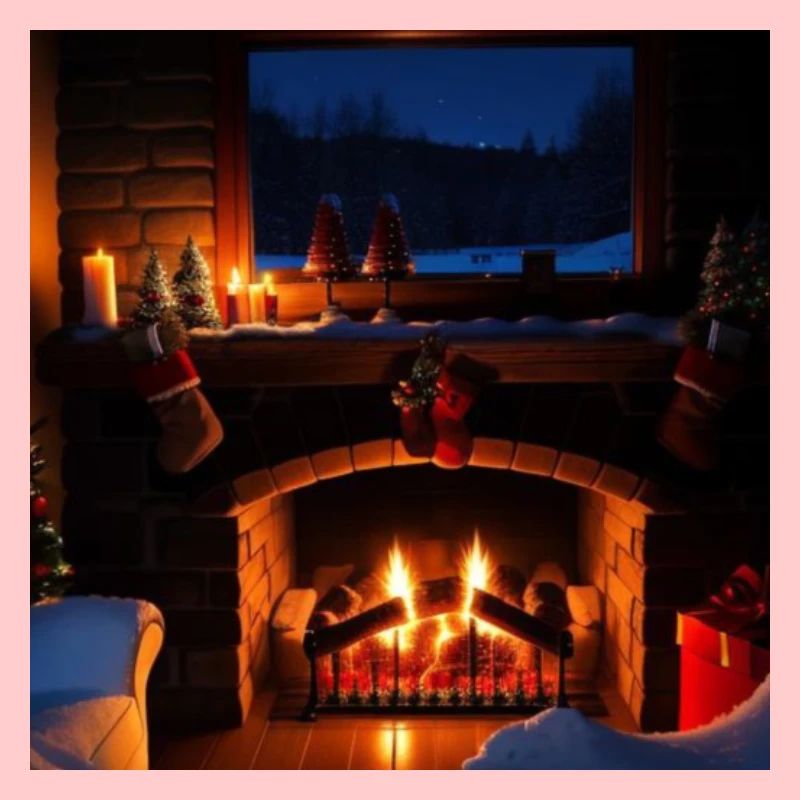 Scène de cheminée confortable