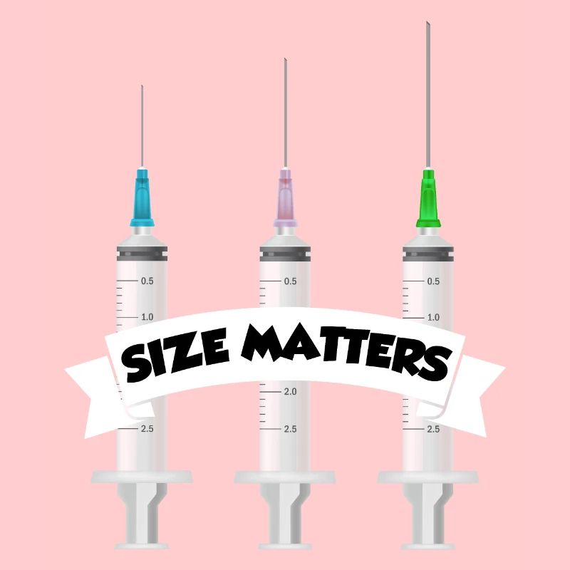 Size matters - lustiges Spritzen Design