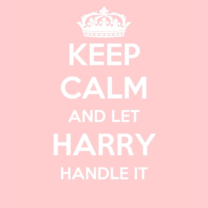 Keep Calm Handle It - Prénom Nom Funny Harry