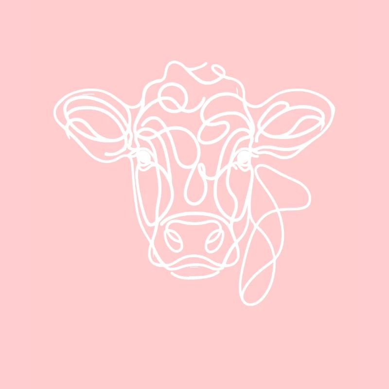 Line Art Dad Mum Cow - Devon