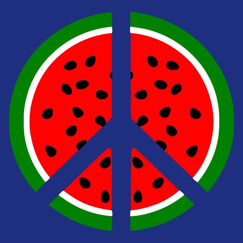 Signe de paix pastèque melon