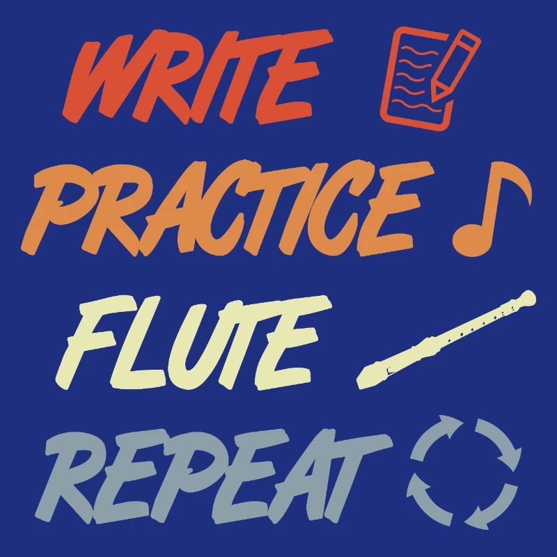 Write Practice Flute Repeat