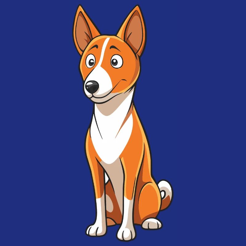 Curious Basenji Tilting Head Listening Intently