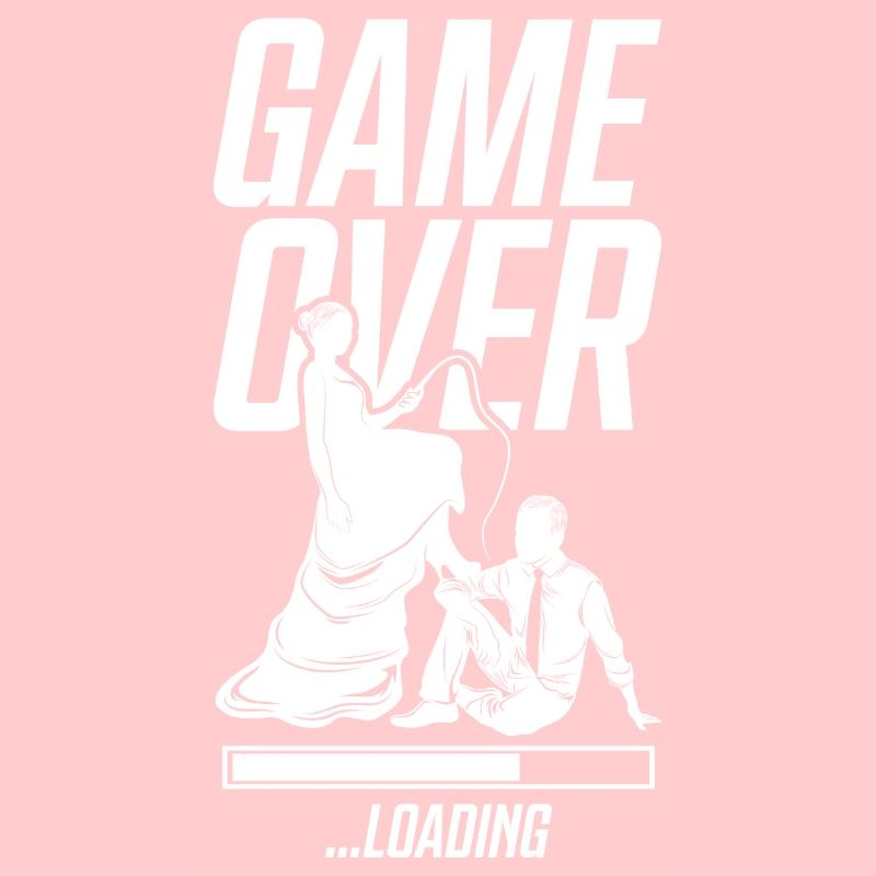 ehepaar game over loading hochzeit