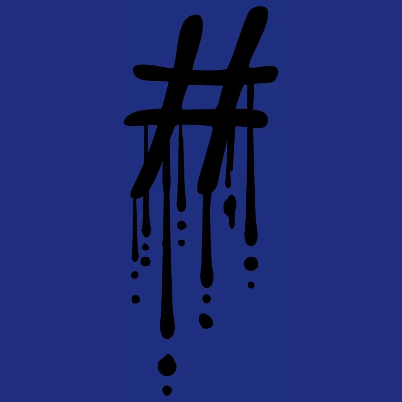 Graffiti drop hashtag