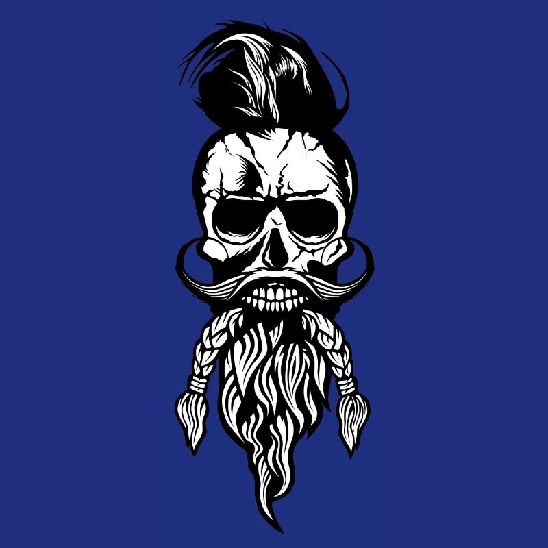 Tod Kopf hipster skull bart Bart Schnurrbart m