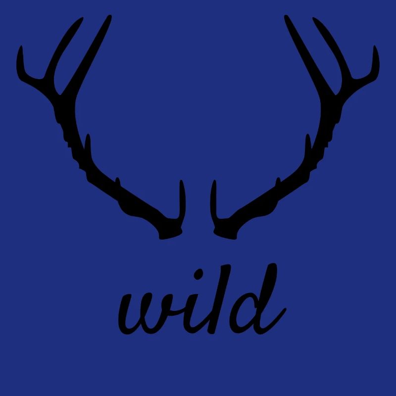 Geweih Hirsch Wild Schwarz