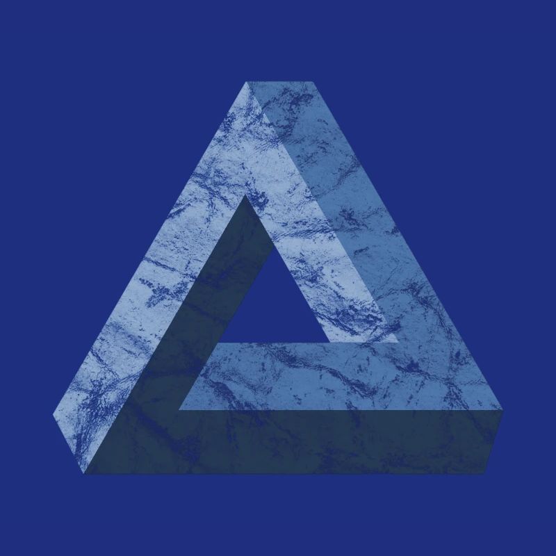 Triangle impossible Tribar Illusion optique Mathe